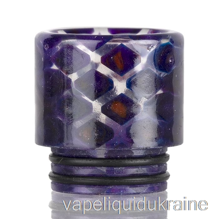 Vape Ukraine 810 Clear Snakeskin Resin Drip Tip Dark Purple